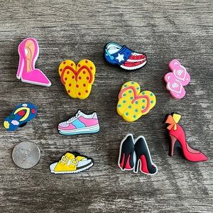 Jibbitz. Just Shoes. 🩴👠 Fits Crocs and similar. Set of 10.